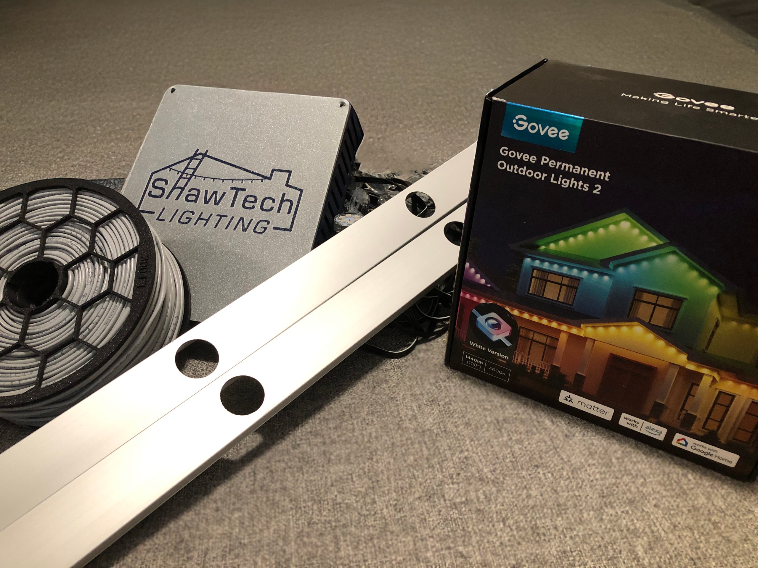 Govee permanent outdoor lights vs ShawTech Lighting DIY Kits